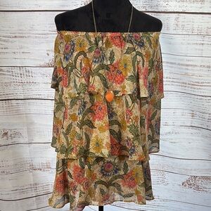 Show Me Your MuMu Multicolor Floral Off-Shoulder‎ Blouse